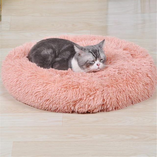 Foto 5 de 8 de POPOTI Extra Large Dog Beds Sofa,Deluxe Fluffy Washable Round Dog Pillow Cat Cushion Pet Bed for Cat and Dog…