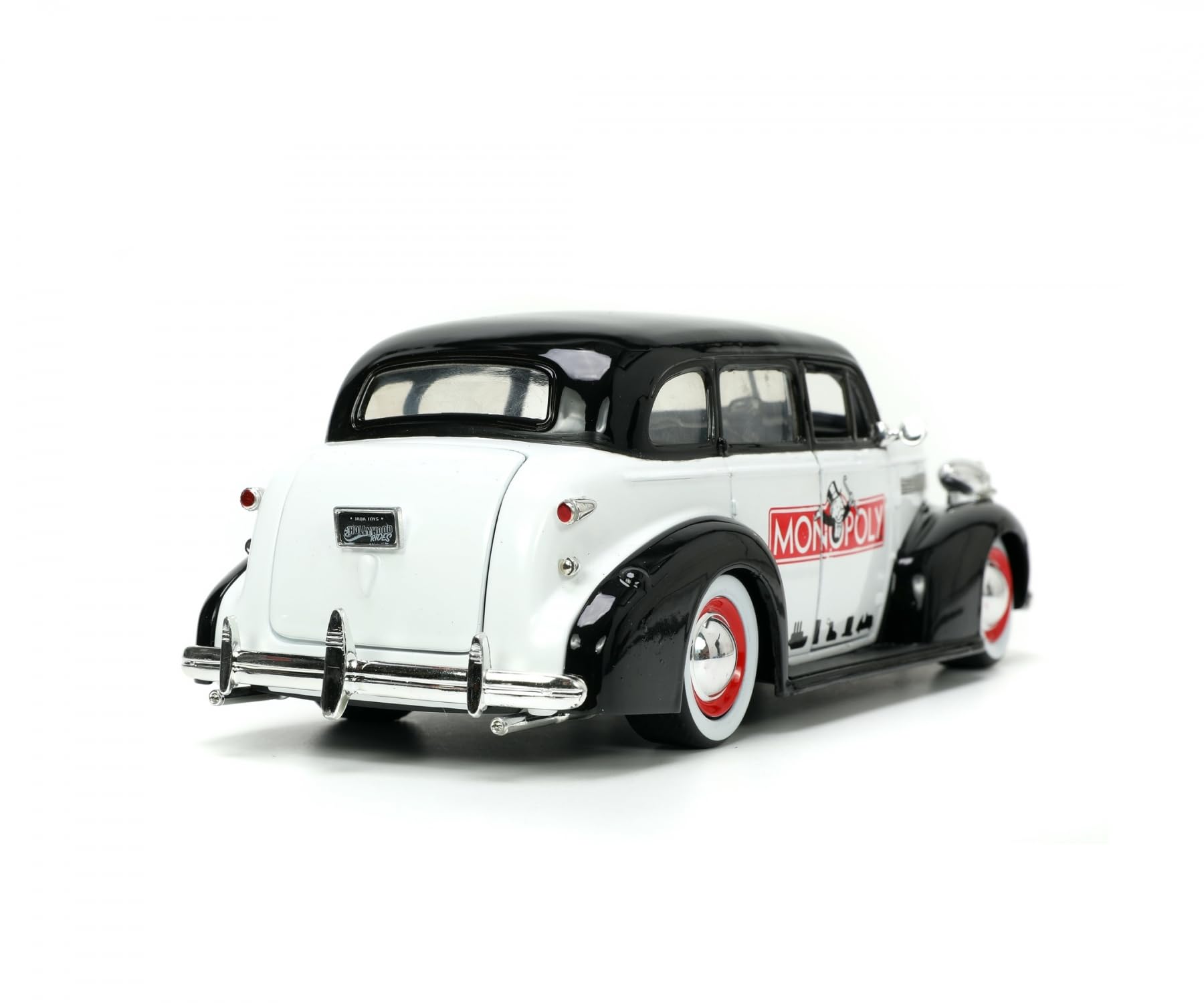Jada Toys 1/24 - Chevrolet Master De Monopoly - Figurine Noire Et Blanche - Collection