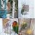 Hamiledyi No Mess Bird Cage Feeder Automatic Parrot Seed Feeders with Perch Acrylic Transparent Seed Food Container Cage Accessories for Small and Medium Parakeets Lovebirds