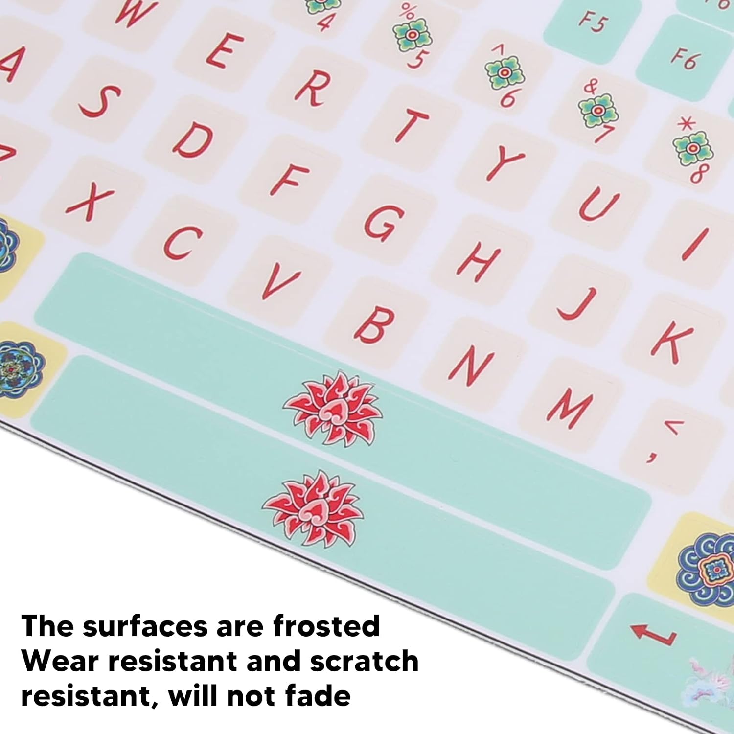 Vikye 2PCS/Pack Universal English Keyboard Stickers, Frosted Surface Replacement Mechanical Keyboard Keyboard Letters Stickers, Keycap Button Stickers for Computer Desktop, 84 to 108 Keys