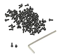 Vista 49 de iexcell Juego de 50 tornillos M4 x 20/25/30/35/40 de acero de aleación de grado 12.9, acabado de óxido negro