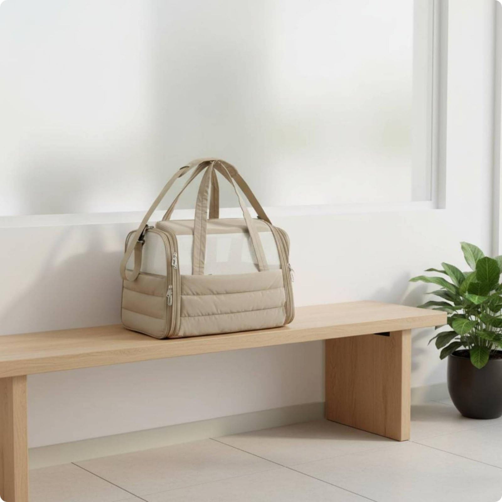 Qianly Trasportino Gatto Pieghevole Portatile Borsa Gatto Pieghevole Leggero Borsa Trasporto Traspirante per Viaggio, Grigio