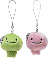 淡路島限定　びわちゃん　KISSペアマスコット　マグネット入り　ストラップ 淡路島限定 びわちゃん KISSペアマスコット マグネット入り