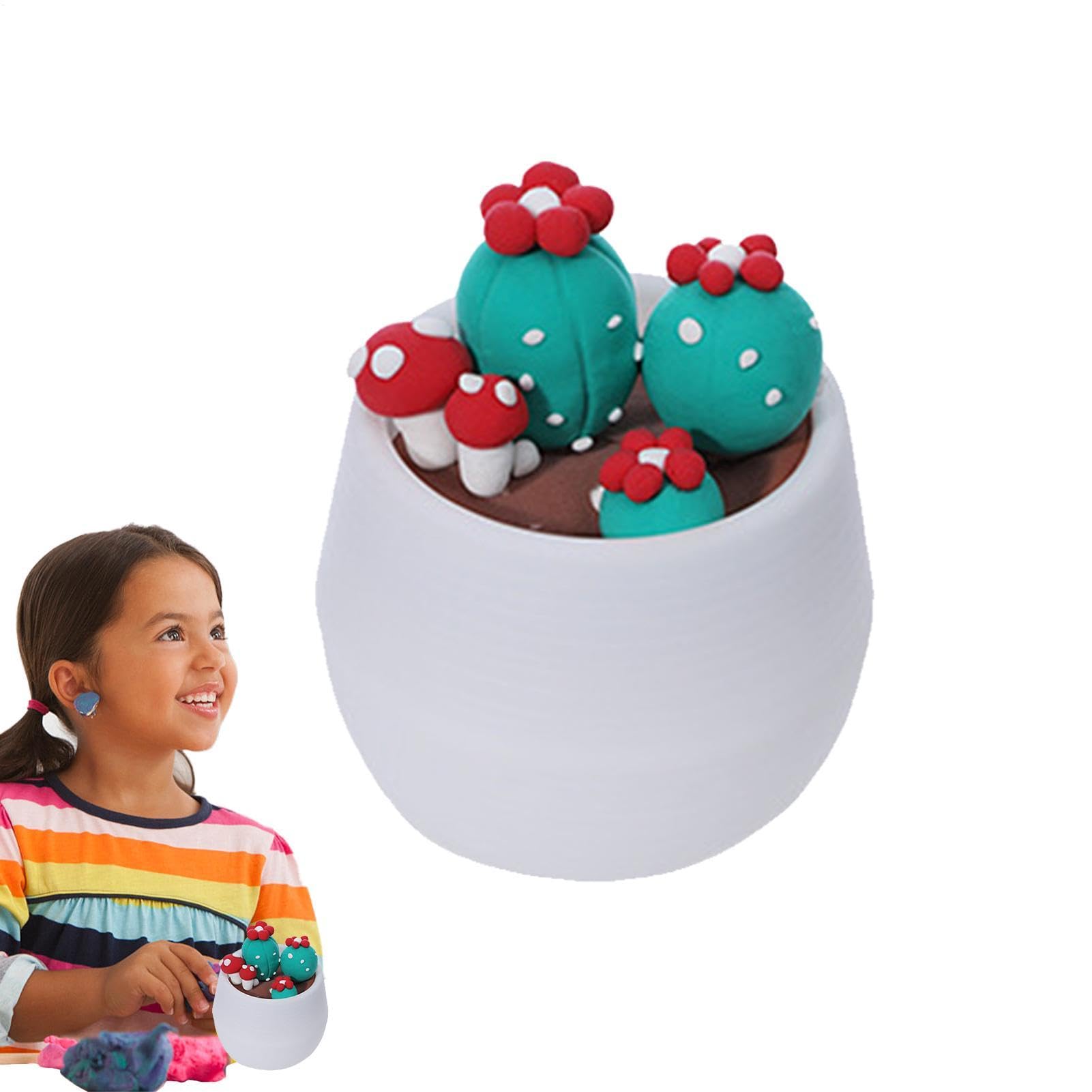 Kit di argilla per bambini, kit di argilla da modellare Simpatiche piante