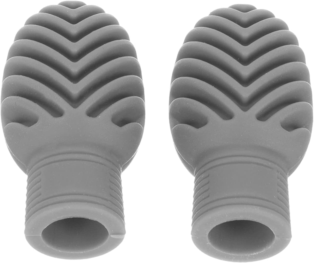 Cubiertas de silicona para baquetas, 2 piezas, gris oscuro miniatura 1