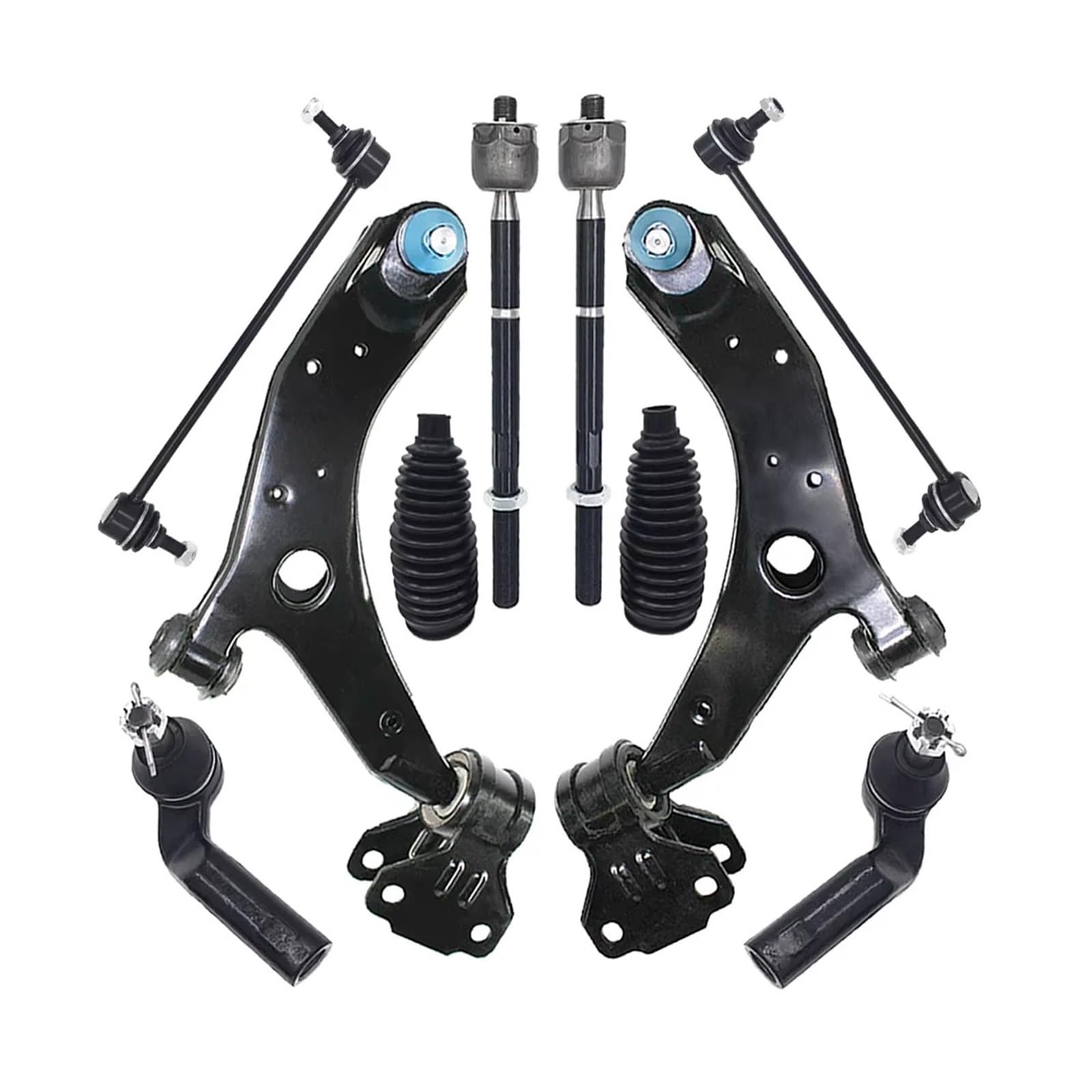 10 Uds. Kits de suspensión de enlace final de barra estabilizadora de arranque de barra de acoplamiento de brazo de Control inferior delantero Compatible con Mazda 3 2010-2013 K621271
