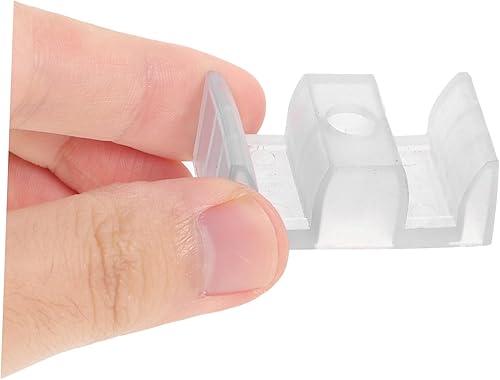 Miniatura 5 de Uonlytech 10 piezas de parachoques para puerta de ducha, guía inferior de plástico, diseño anticolisión para puertas correderas de vidrio, piezas de