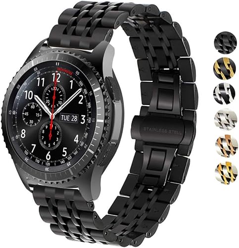 Correa compatible con Galaxy Watch de 1.81 pulgadas  Galaxy 3 de 1.77 pulgadas, 0.87 pulgadas, correa de repuesto de metal de acero inoxidable disponible en Yaxa Mexico