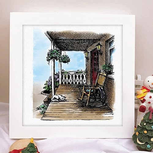 Miniatura 3 de Sellos transparentes de fondo para hacer tarjetas, sellos de goma transparente para patio de flores, sellos de goma transparente para el hogar, para