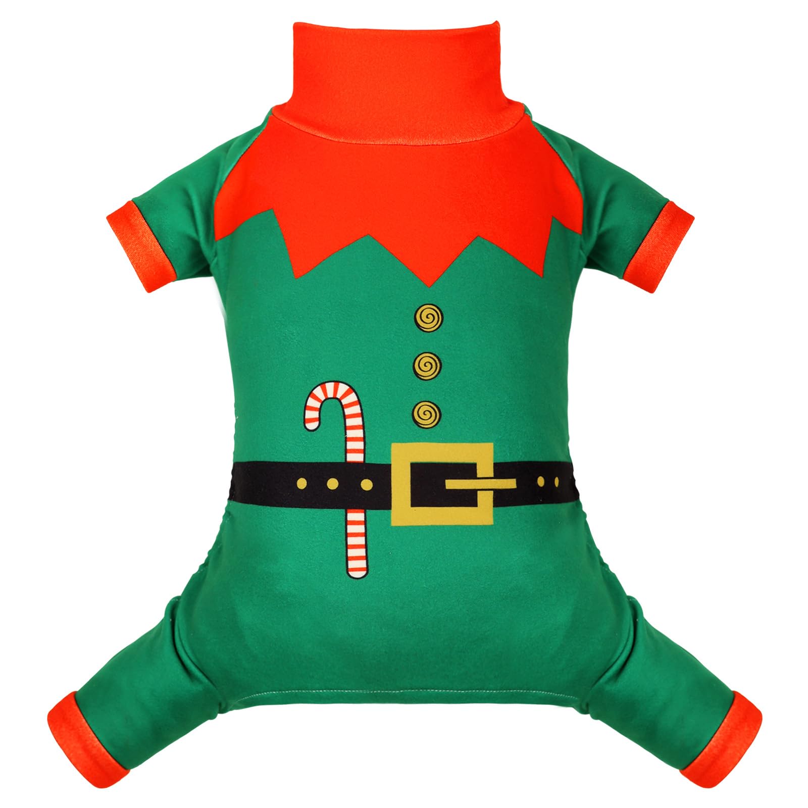 Pyjama thermique à col roulé chien au chaud pour les soirées de Noël en hiver