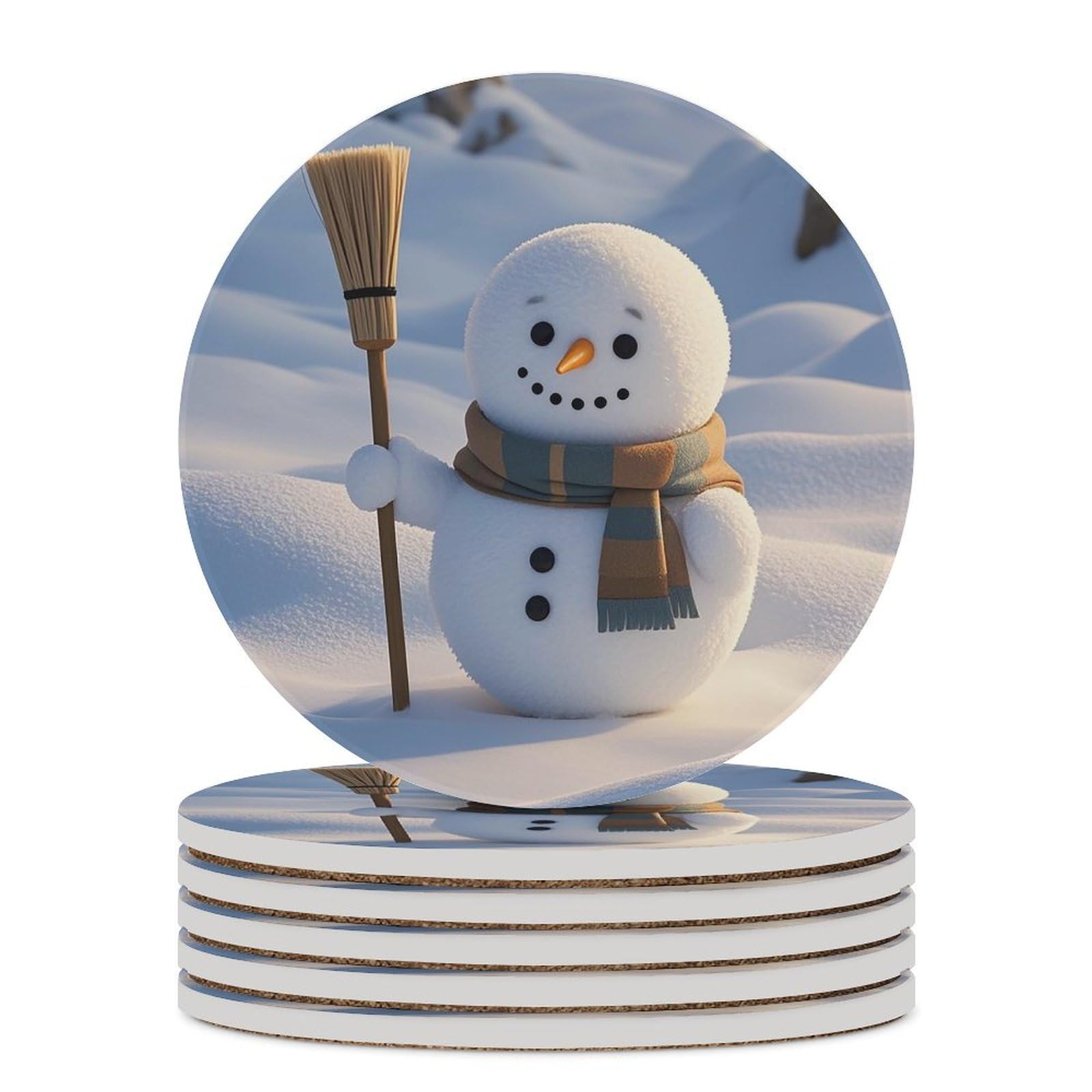 Dessous de verre en céramique et liège pour sublimer votre table basse en hiver