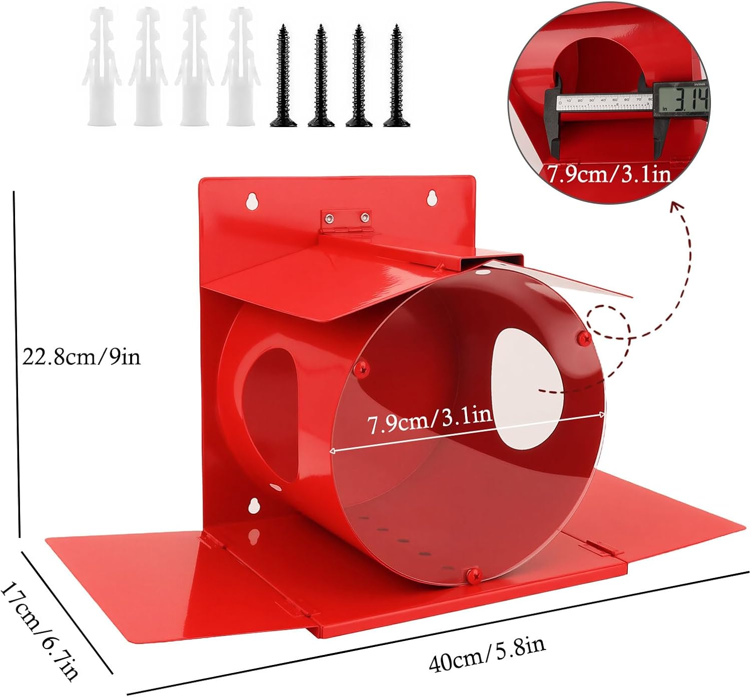 Metal Squirrel Feeders for Outside with Flip Lid Large Squirrel Houses for Outside Chipmunks, Wildlife Squirrel Feeder for Corn, Peanuts,Great Gift for Nature Lovers