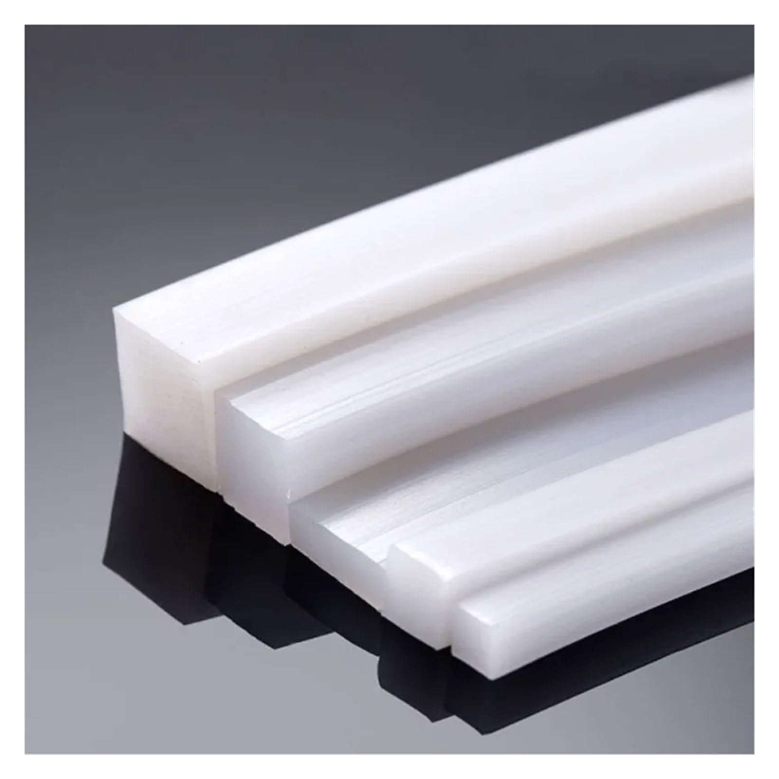 Tira de goma de silicona de 1 metro, junta de sellado antiaceite de alta temperatura, burlete cuadrado de goma de 2-30mm (Color : WHITE, Tamaño : 25x30mm)