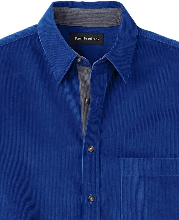 Paul Fredrick Men's Slim Fit Cotton Corduroy Casual Shirt - Image 6