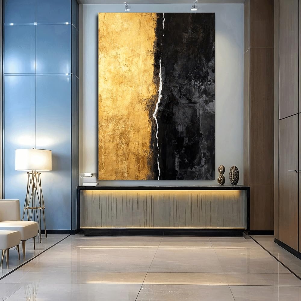 Uudezo With Frame Abstract Artwork Decorative Oil Painting Suitable For Large Living Room Canvas Pictures(50X75cm(20X30inch)