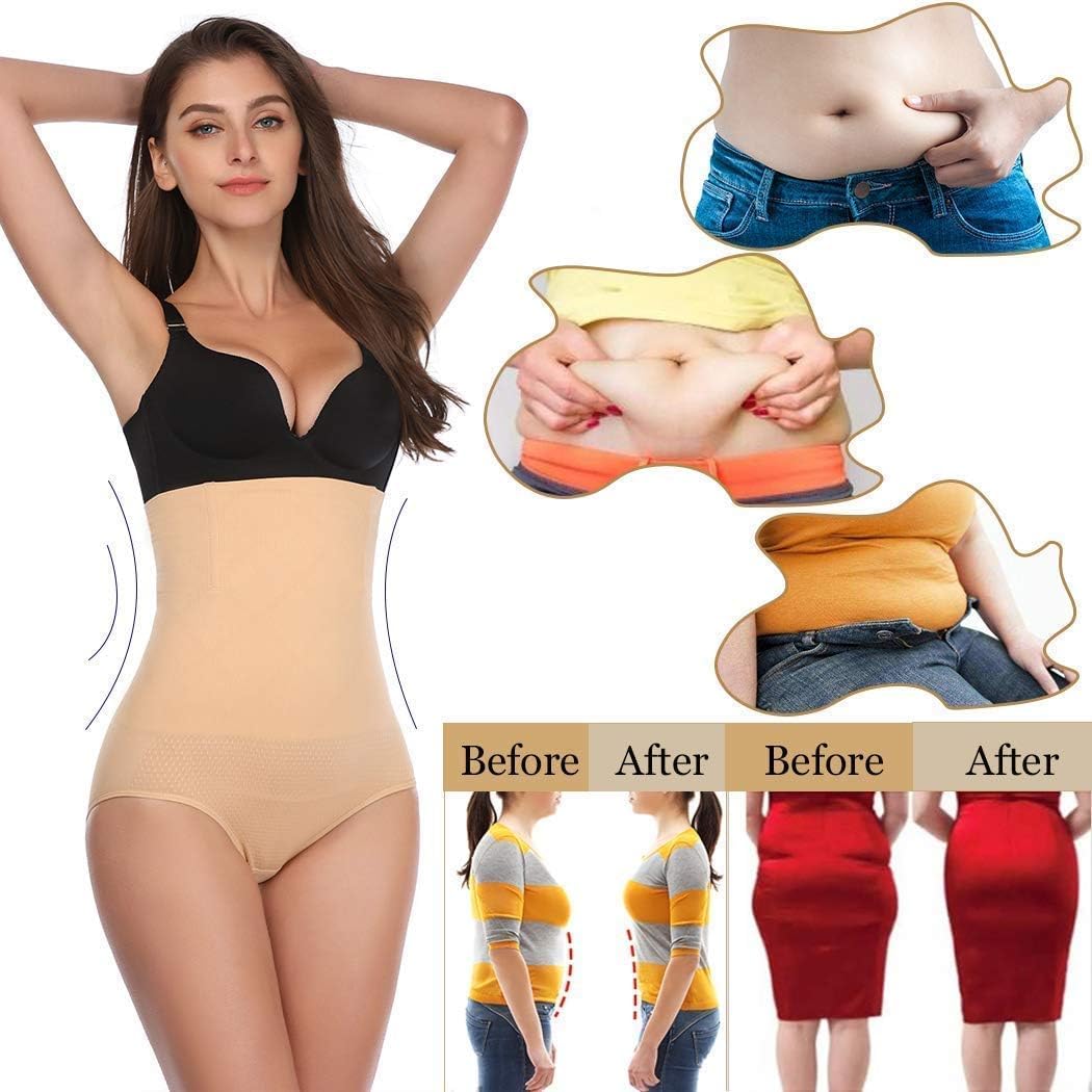 ELEG & STILANCE Tummy Tucker Women Shapewear Anti Rolling Strip High Waist Highly Comfortable Elastic Stretchable Belly Shaper (in, Alpha, 6XL, Beige) - Image 3 thumbnail