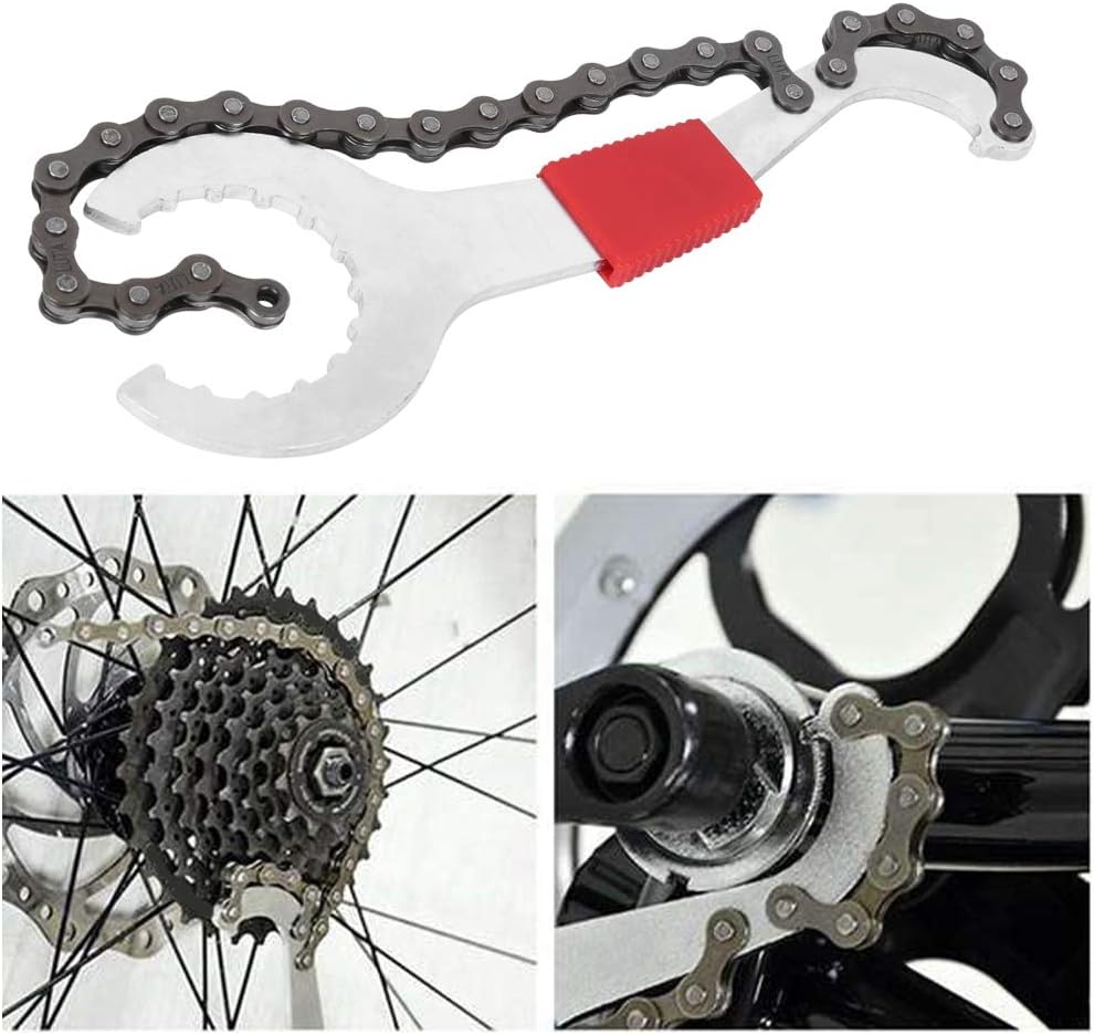 Keenso Bicycle Chain Repair Tool, Bottom Bracket Sleeve Casette Remove Chain Crank Multifunction Tool