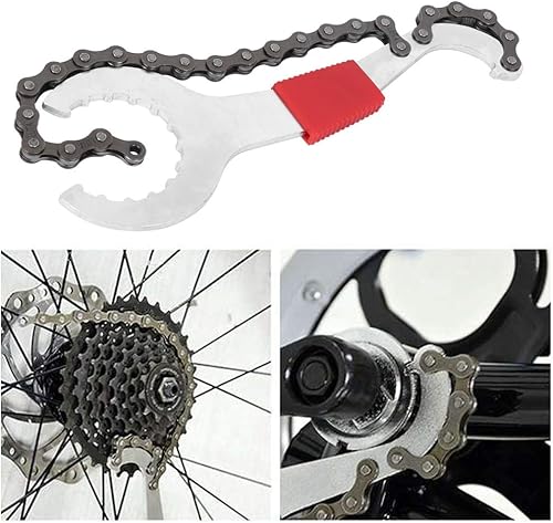 Miniatura 3 de Kit de herramientas de reparación de bicicletas, funda de soporte inferior multifunción Casette Volante para quitar la manivela de la cadena,