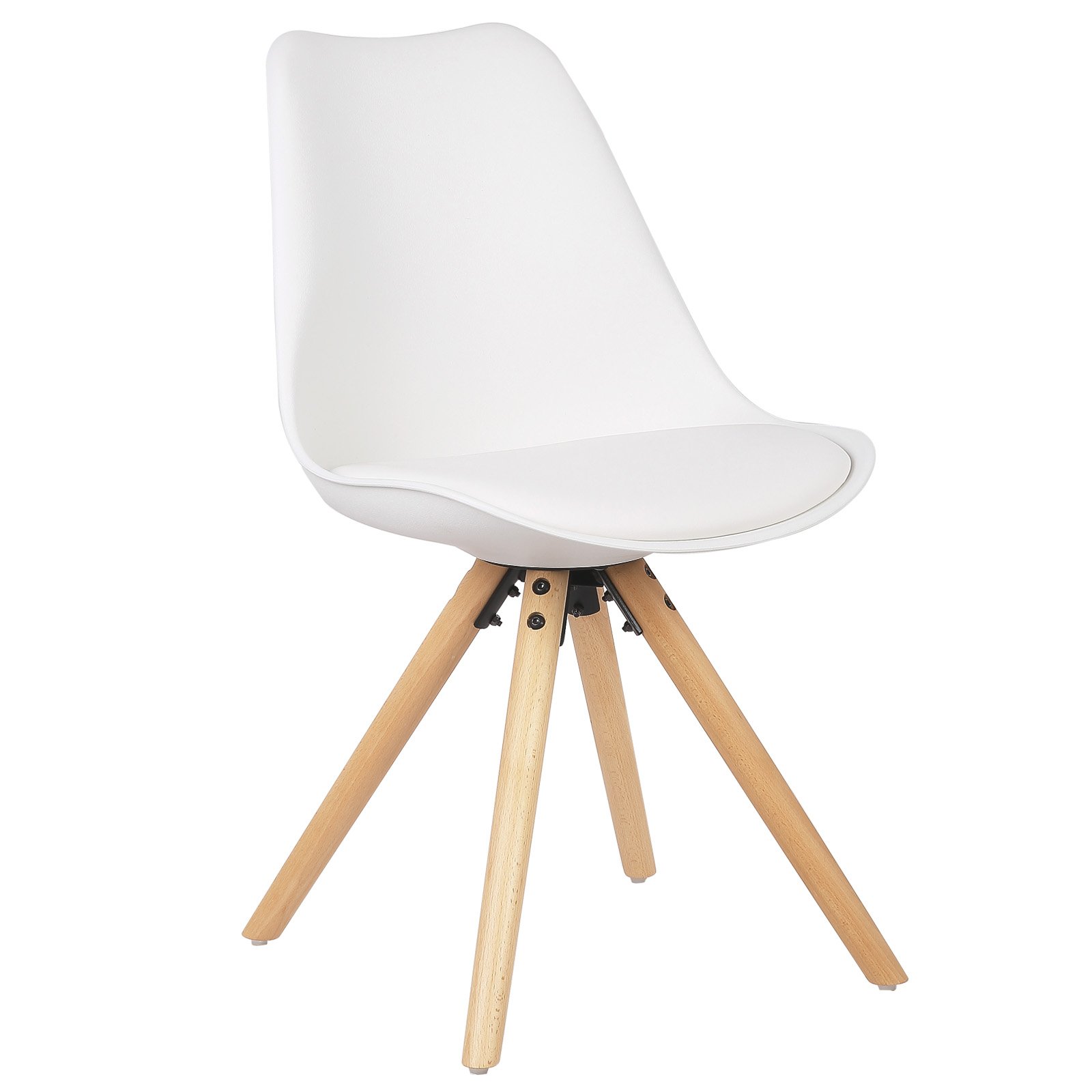 Buy WOLTU 1 x Dining Chair Plastic and Solid Wood Breakfast Chair