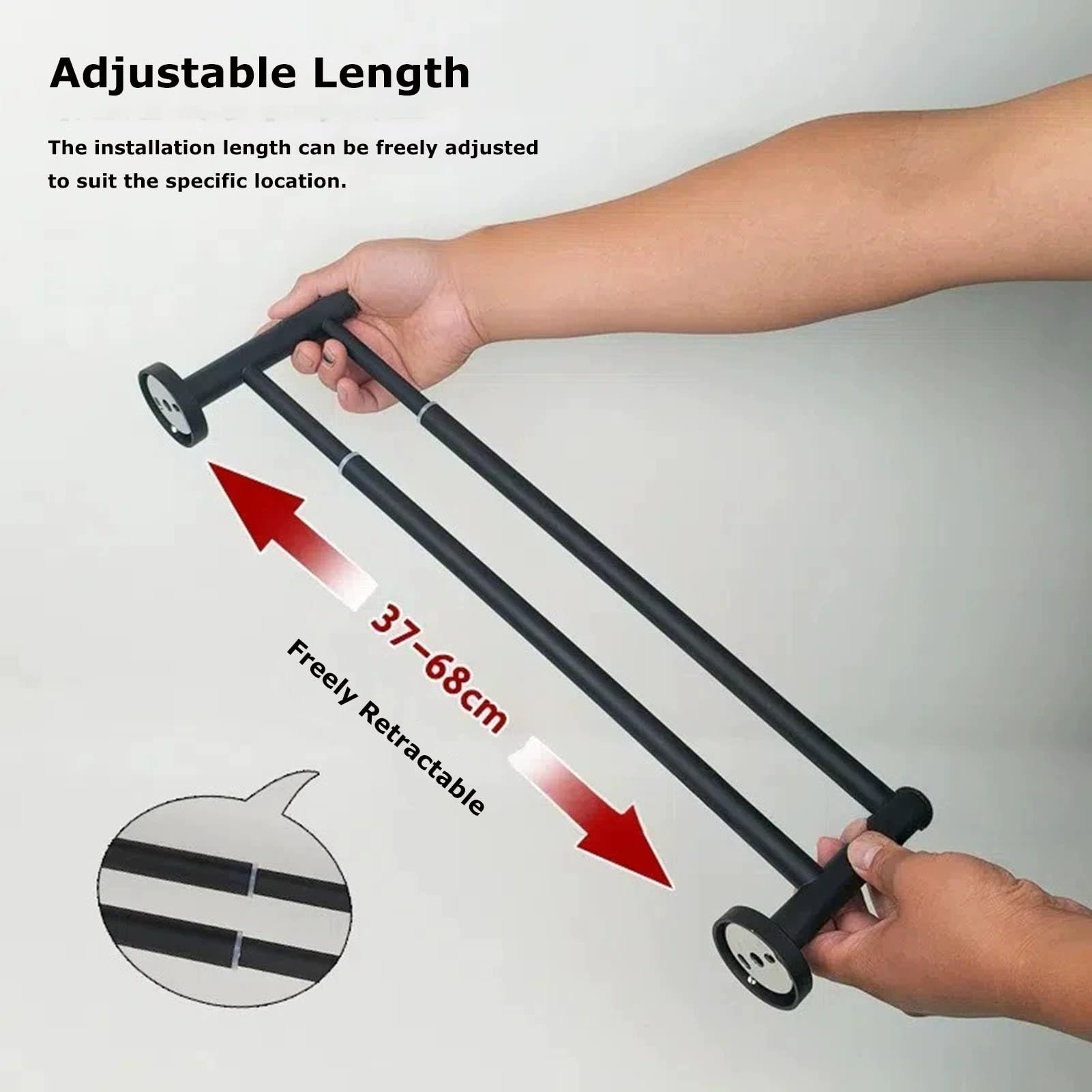 Doppel-Handtuchstange Wandmontage Ausziehbarer Handtuchhalter