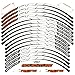 ACEACE 16pcs Adesivi for Moto da Moto Adesivi for Moto Rim Decalcomanie Hub Tapes Moto Accessori for KT 1290 Super Adventur 990 1090 1190 Moto Cerchi Adesivi (Color : Dark Grey)