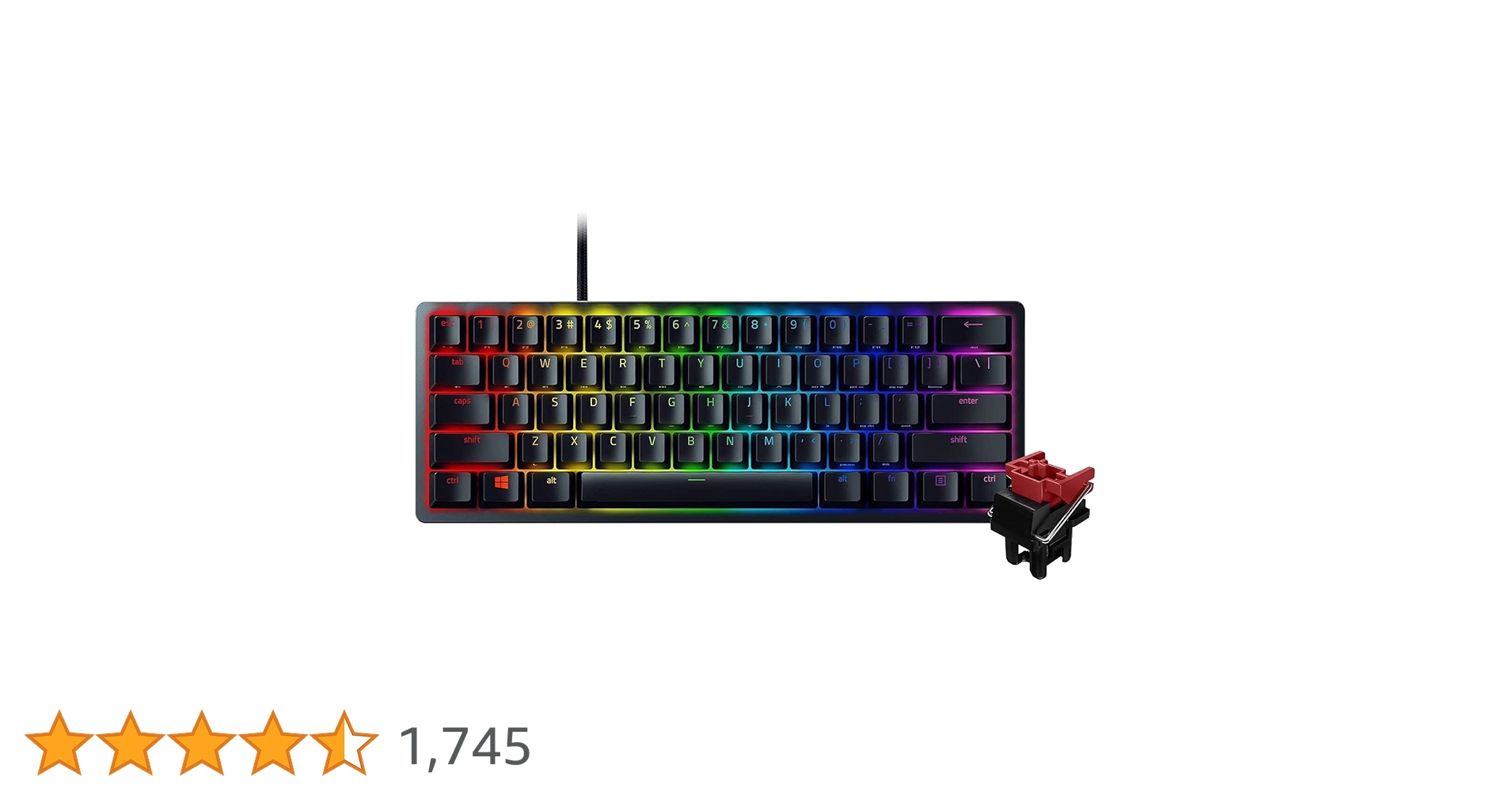 美品 Razer Huntsman mini US 英語配列 キーボード Amazon.co.jp: Razer Huntsman Mini 小型 ゲーミングキーボード