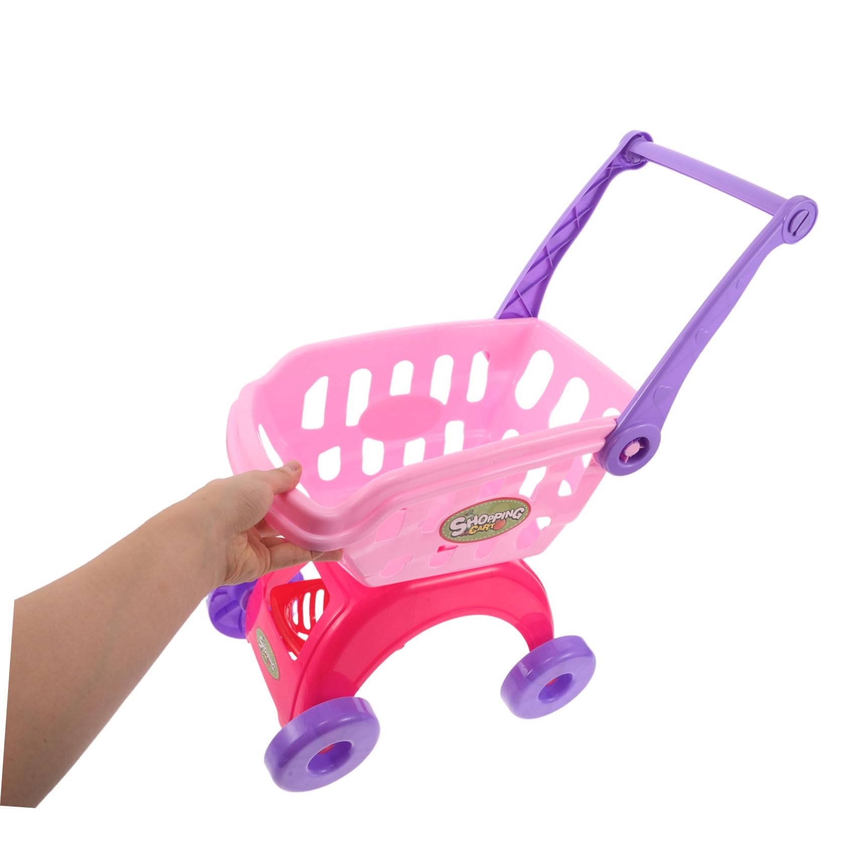 Carrello Supermarket Giocattolo Mini Trolley Simulazione Spesa Sicuro con Liscio Facile da Montare per Mani Piccole Gioco Educativo per Ragazzo Ragazza
