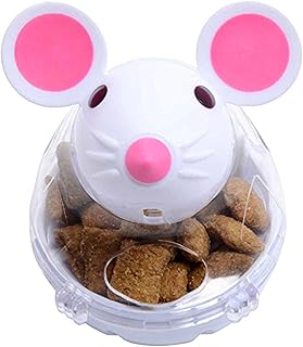 Cat Treat Ball Dispenser - Mouse Tumbling, Missing Food Ball | Funny Small Cat Toy, Slow Feeder, Training and Interactive, Prevents Obesity product image