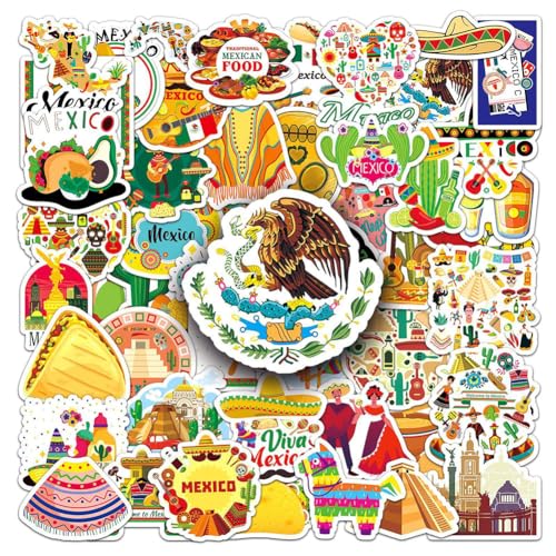 Mexico Stickers |50Pcs Mexican Waterproof Vinyl Decals