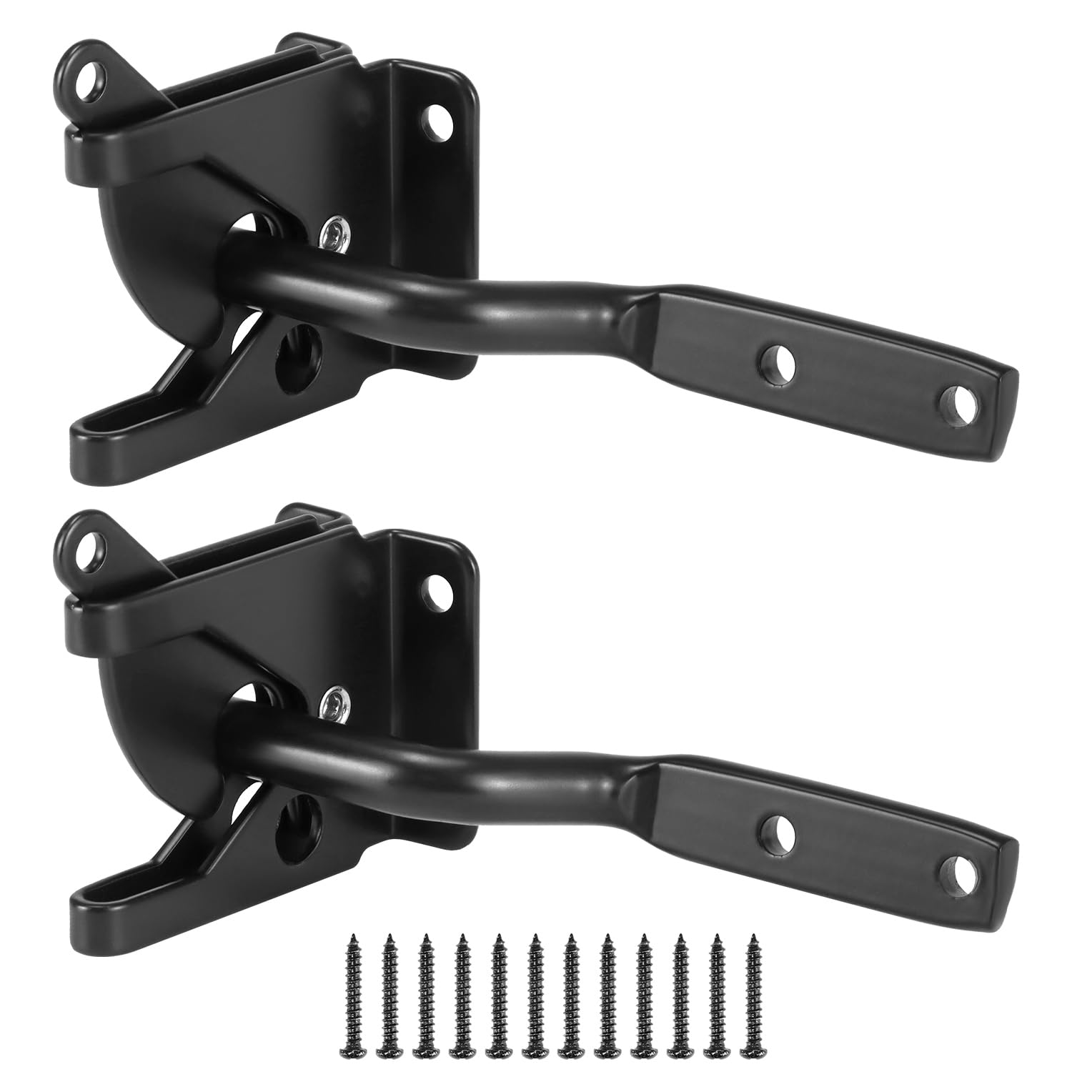 Loquet de portail de clôture à levier automatique en acier robuste pour jardin QWORK