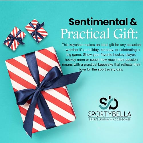 Miniatura 5 de Personalized Engraved Ice Hockey Keychain, Custom Hockey Gift, Hockey Jewelry, Hockey Player, Team and Coaches Gift