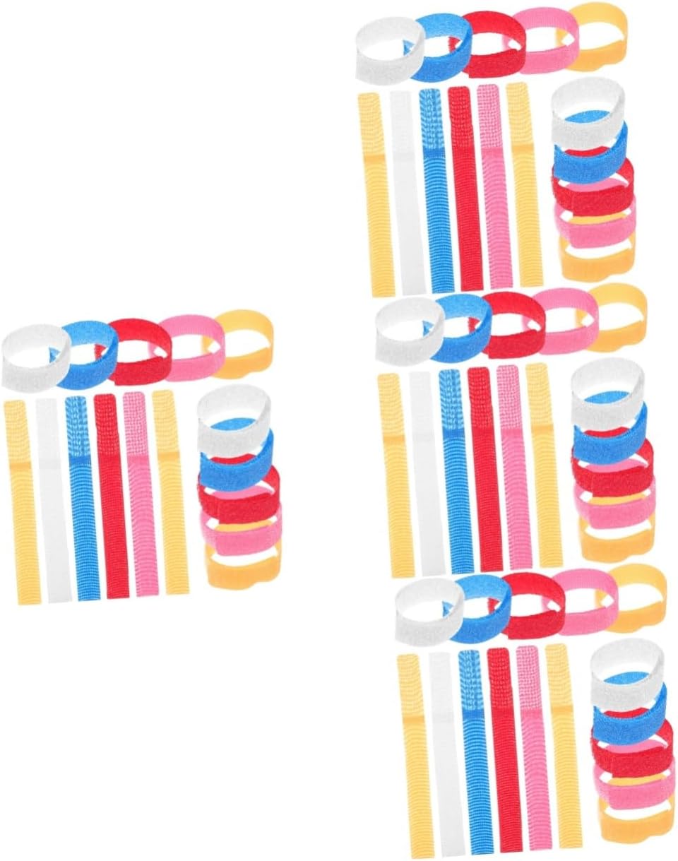 OSALADI 200pcs Elegant Cord Storage Holder Cable Management for Home Office Travel Adhesive Cable Ties Hook and Loop Straps for Appliances