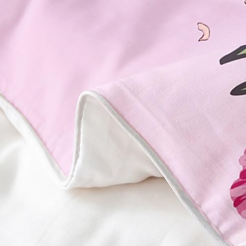 Miniatura 5 de Erosebridal Juego de funda de edredón de la Torre Eiffel de 100% algodón natural para niñas, romántico, rosa, floral, tamaño matrimonial, bonita