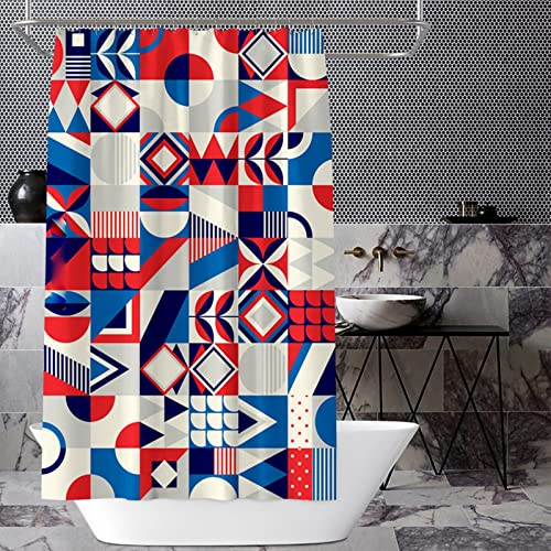 Rideau Douche Chic Géométrique en Polyester KnSam 180x200 CM - 2