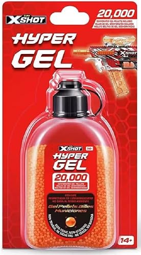X-Shot Hyper Gel Pellet - Paquete de recambio de pellets de gel de ZURU con 20,000 pellets de hipergel en recipiente resellable para almacenamiento