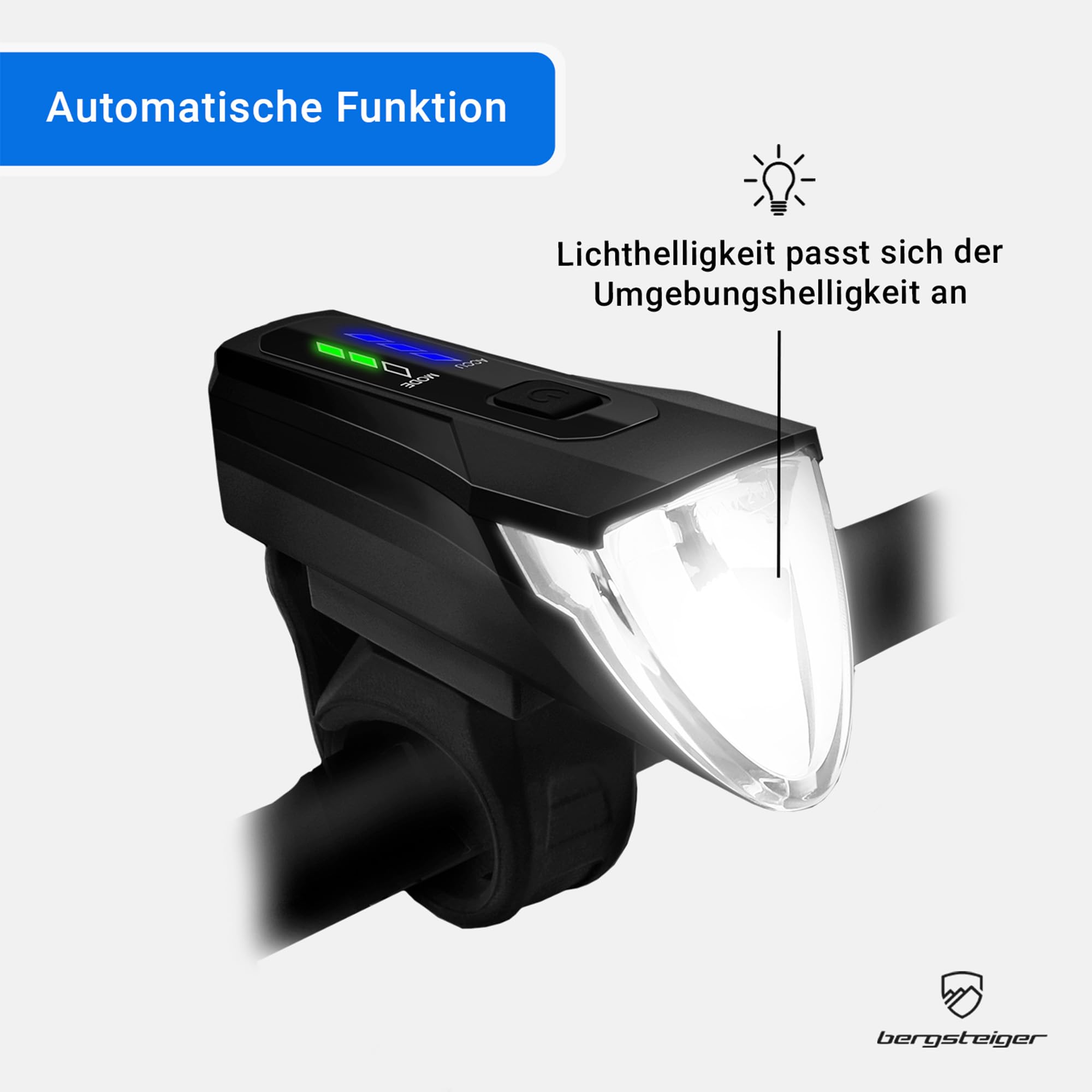 Bergsteiger Fahrradlicht, Licht LED Set, Lampenset, Fahrradbeleuchtung, Original Fahrrad-Zubehör