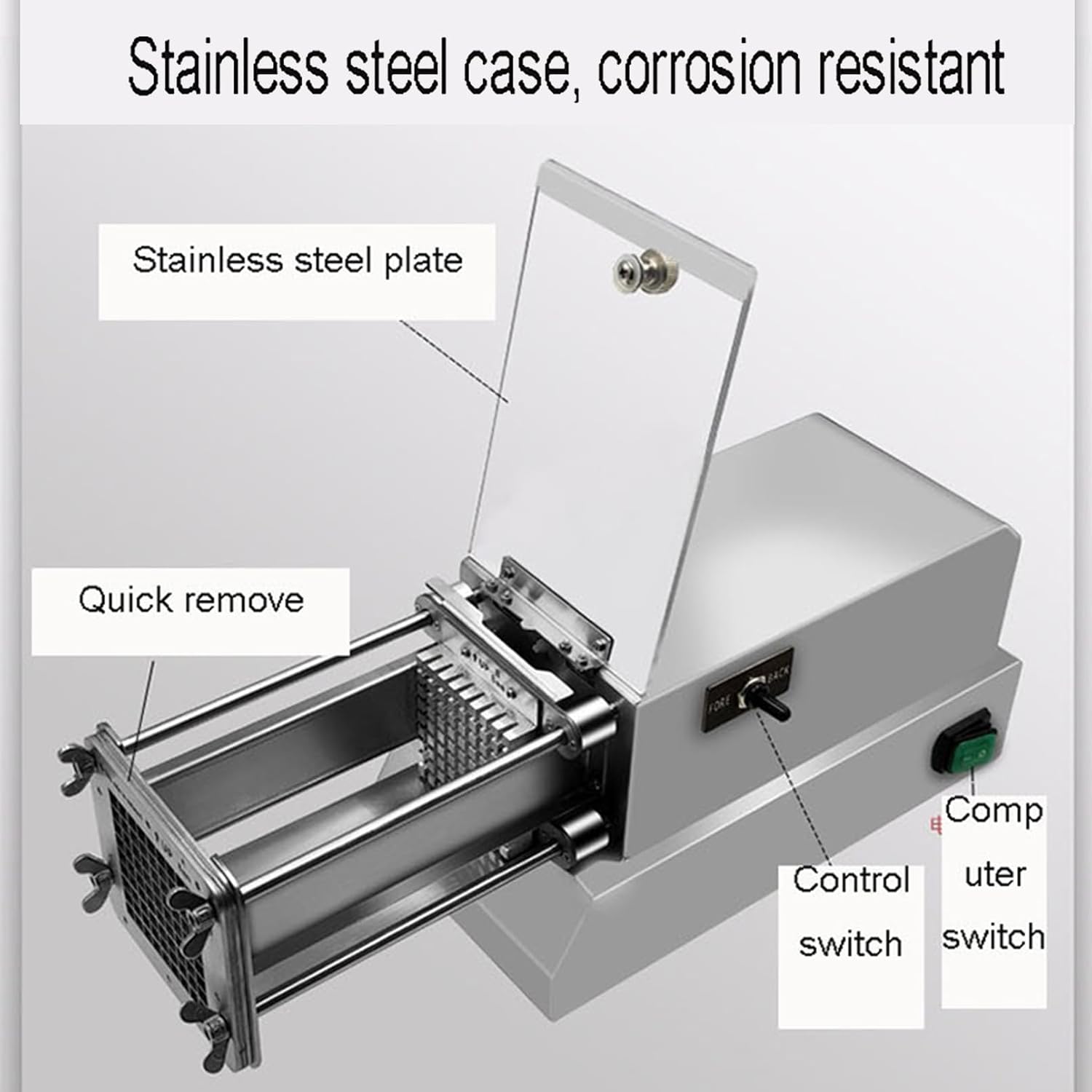 French Fry Cutter, Stainless Steel Potato Slicer, Multi-Functional Vegetable Slicer (Suitable for Carrots and Cucumbers).