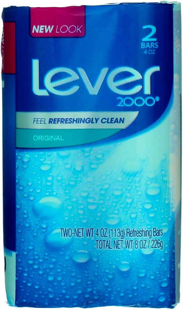 Lever 2000 Original Refreshing Bar Soap, 4.5 oz bars, 2 ea (Pack of 2)