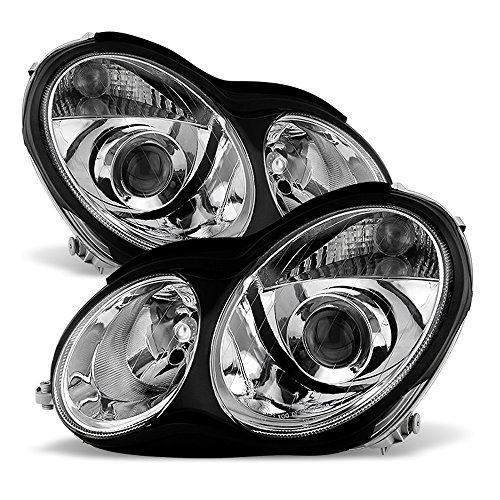 ACANII - For [Halogen Model Only] 2001-2007 Mercedes Benz W203 C230 C240 C320 Projector Headlights Headlamps Left+Right