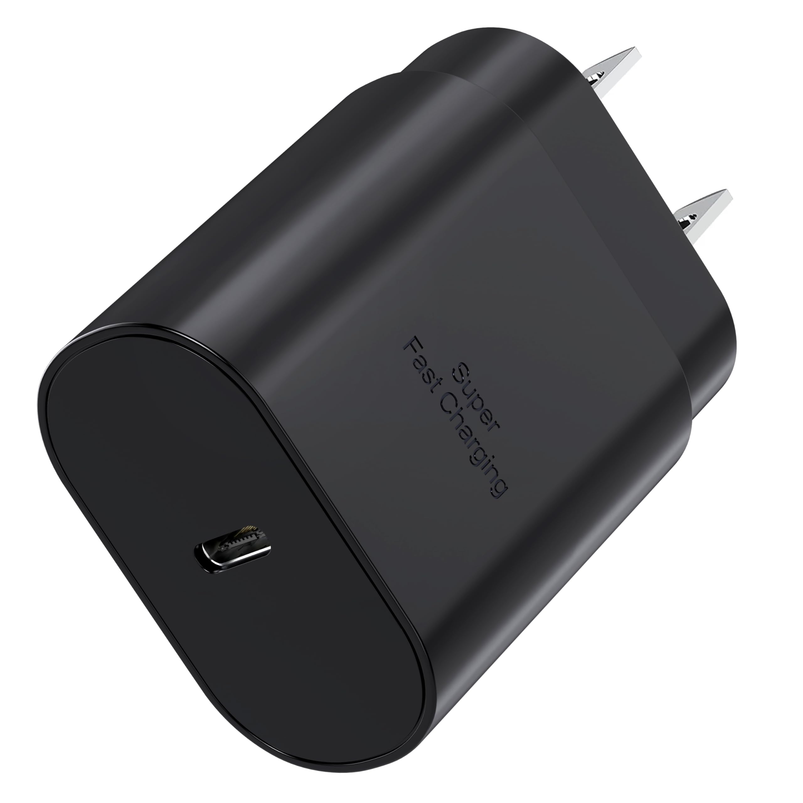 Galaxy S25 S24 USB C Charging Block 25W PD Super Fast Charger Type C Wall Plug Cube Adapter Quick Charge for Samsung Galaxy S25, S24, S23, S22, S21, S20, Z Fold 3/4/5/ iPhone 17,16,15 (Black 1Pack)