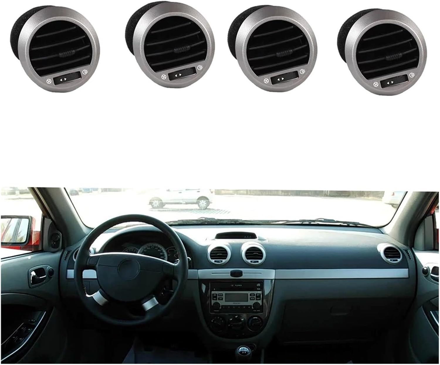 1/2/4PCS Car Air Conditioner Outlet Vents Compatible With Chevrolet 2003-2008 Cover Shell/Excelle(4 pcs)