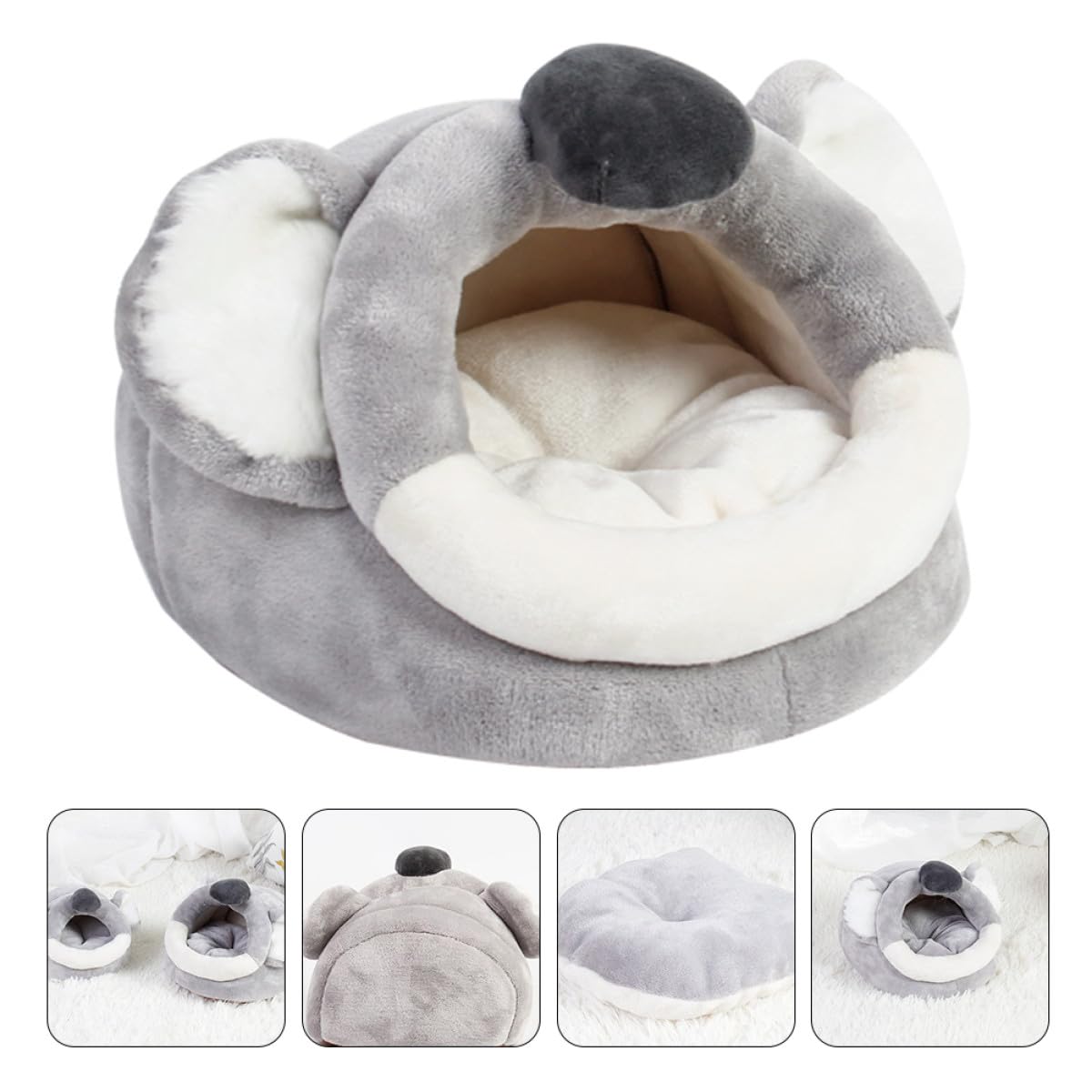 YARNOW Hamster Schlafplatz aus Flanell und Pp Baumwolle Warmes Haustier Warmbett in Höhlenform für Wohnraum und Kleines Kleintierhaus als Winterbett