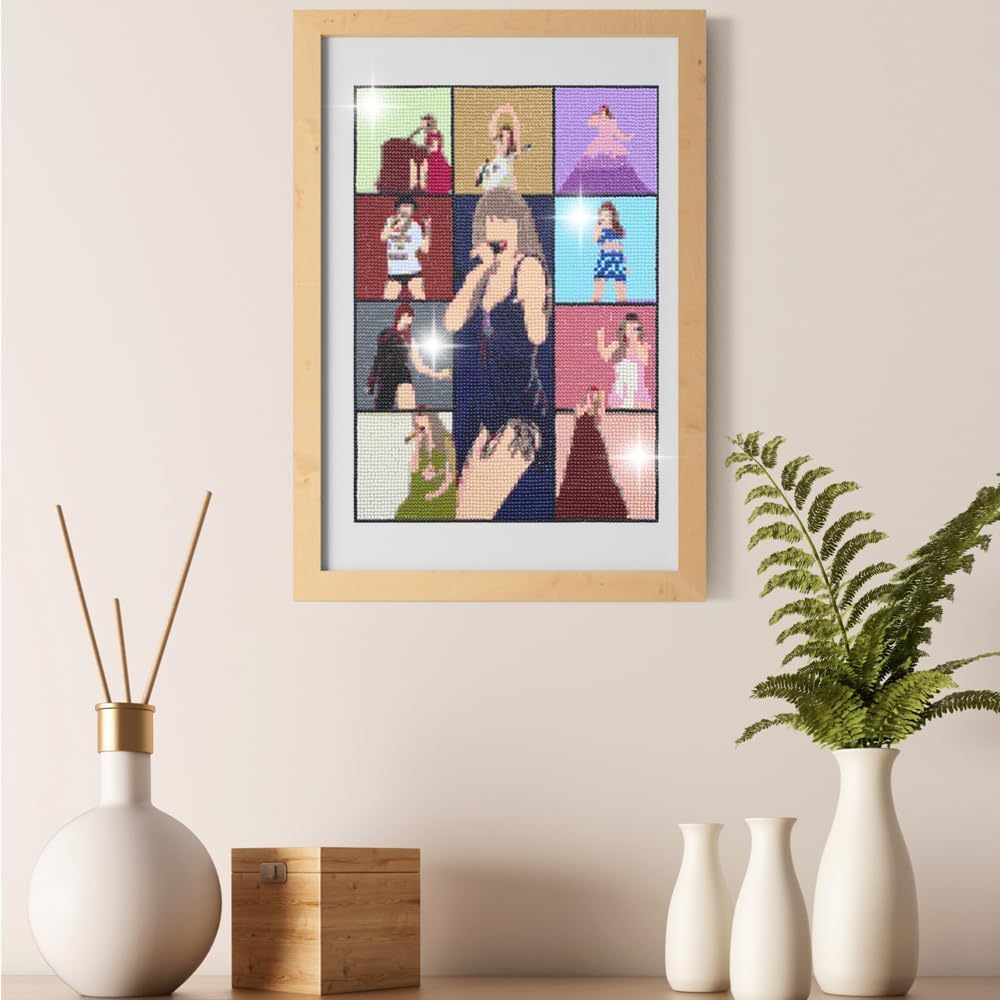 Kit Diamond Painting 5D Kpop 20x20 Cm – Set Con Strass Acrilico, Tela E Strumenti, Decorazione Casa E Relax
