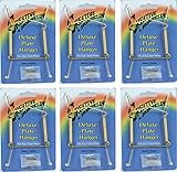 Creative Hobbies Deluxe Plate Display Hangers, Spring Style- Assembled & Ready to Use -Hold 5 to 7 Inch Plates- Gold Wire Spring Type, Hanger Hooks & Nails Included -Pack of 6 Hangers