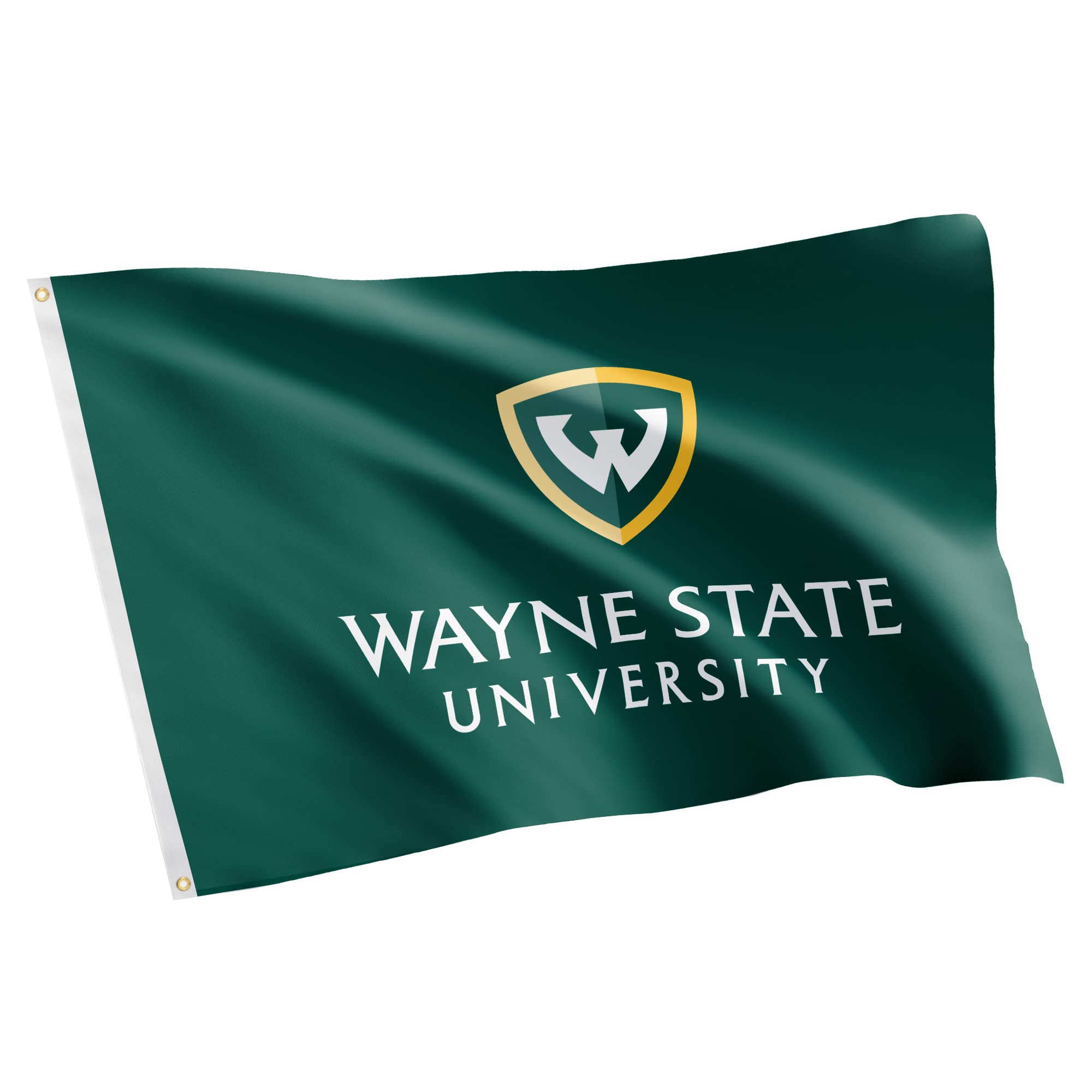 Desert Cactus Wayne State University WSU Flag - 3 x 5 Feet Warriors Banner, Indoor/Outdoor Durable Fabric, 100% Polyester Design (Style 1)