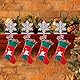 Fowecelt Weihnachten Schneeflocke Weihnachtsstrumpf Halter Halterung Ständer Weihnachtssocken Haken Strebe Dekoration Metall Silber, Weihnachtsstrumpf Kleiderbügel für Kaminsims Deko Schmücken