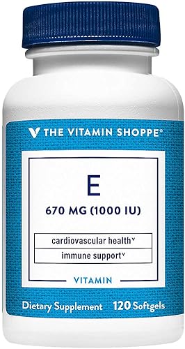 Miniatura 6 de The Vitamin Shoppe Vitamina E 1,000IU - Apoyo antioxidante para la salud de la piel y la función inmunológica, vitamina diaria (60 cápsulas blandas)