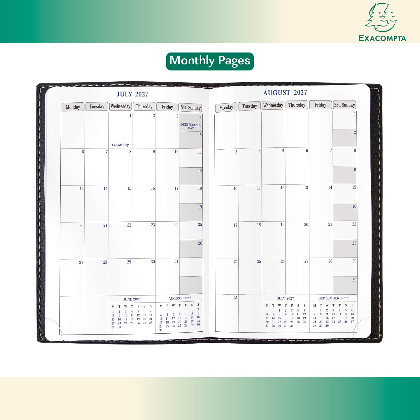 Exacompta 2027 Refill For Journal 21 Planner - Time Management Organizer and Terminkalender