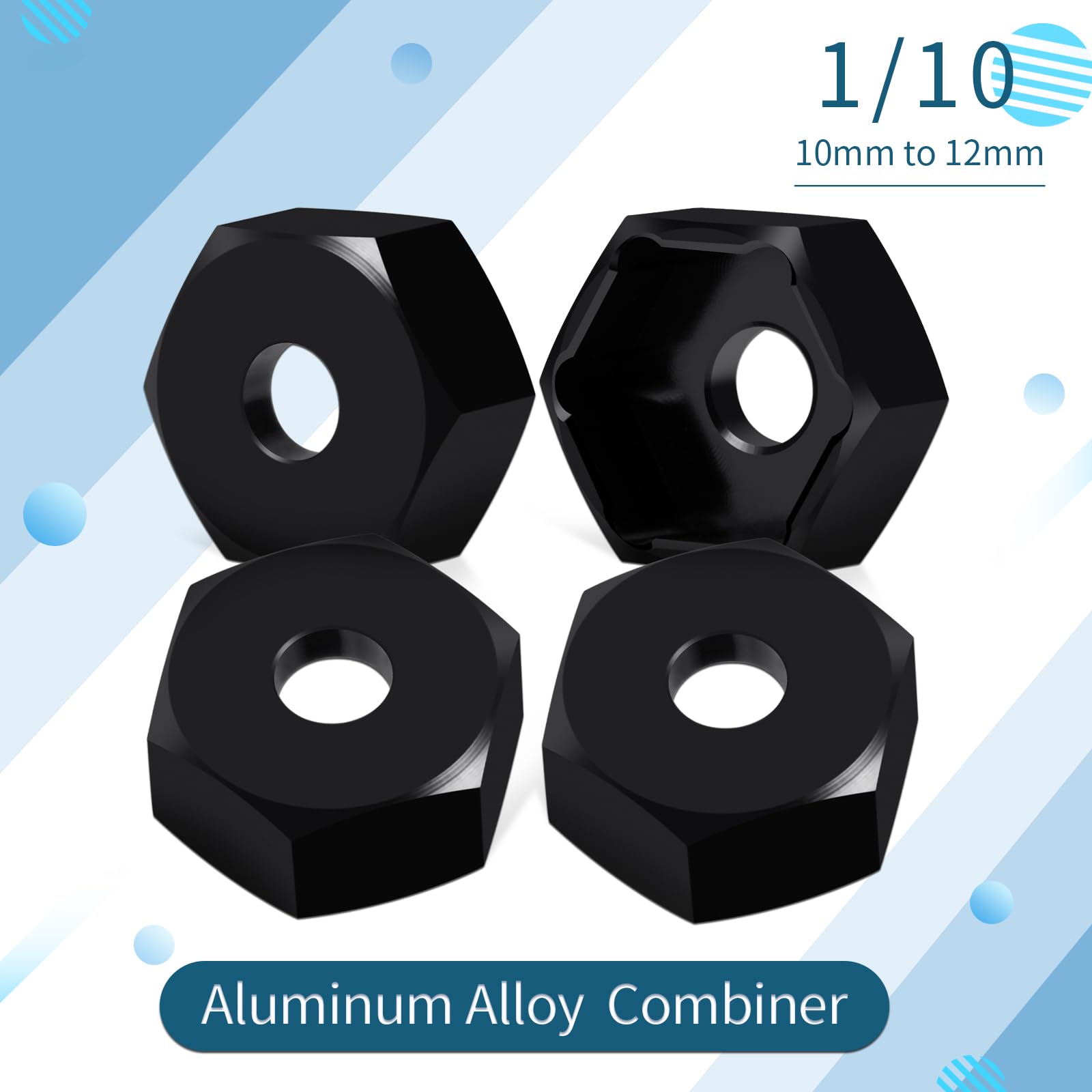 10mm to 12mm Wheel Hex Hubs Adapters RC Hex Combiner for 1/10 MST Yokomo 3racing RC on Road Drift Touring Car Yokomo 2wd 4wd RC Crawler Cars