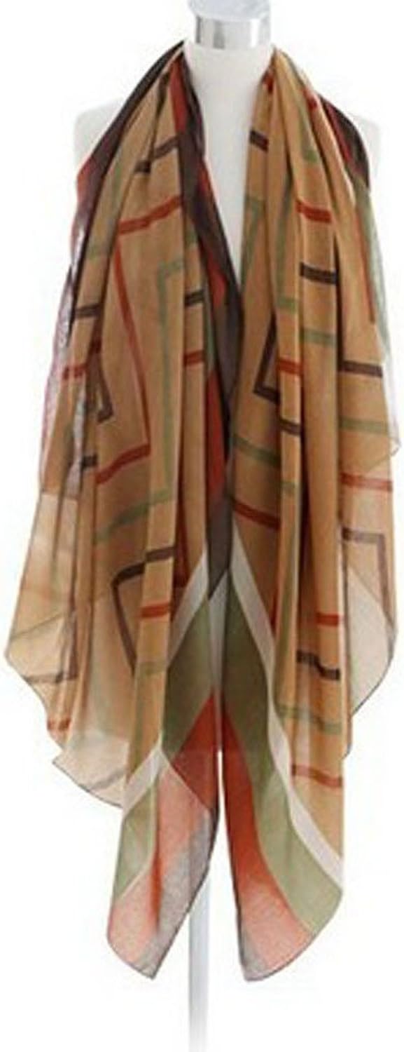Women Classic Stripes Cotton Scarf